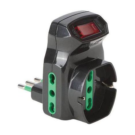 ADAPTADOR TRIPLE 10A-16A+ SCHUKO FME