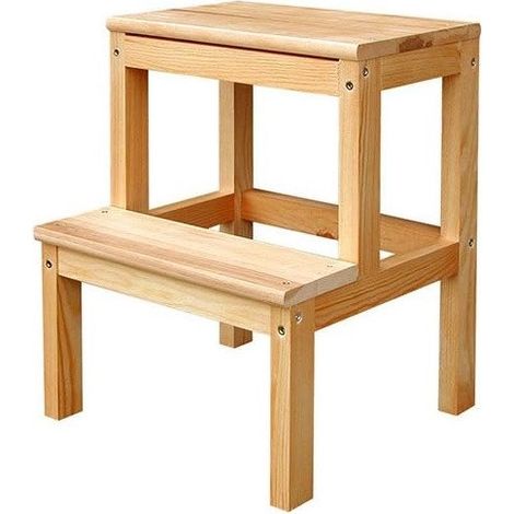 Outifrance – Marche pied en bois 1 marche avec plateforme 50 cm – Stabilité renforcée – Montage facile – Pour accès en hauteur sécurisé