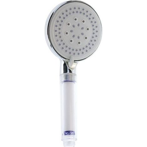 TRADE SHOP - Soffione Doccia Multigetto Rotondo Doccetta Moderno 11 X 25 Cm Massaggio 79696 - (1/2)