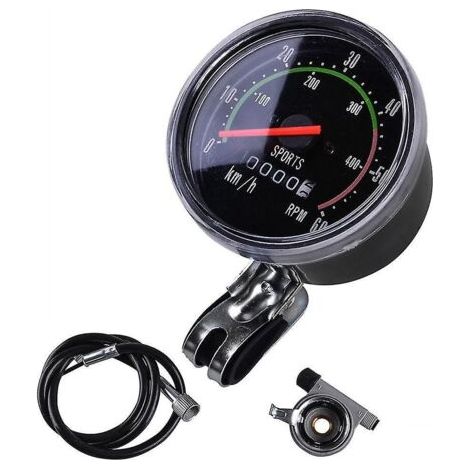 Compteur de vitesse de vélo étanche, compteur kilométrique mécanique analogique avec matériel adapté pour 26/28/29/27 (1/3)