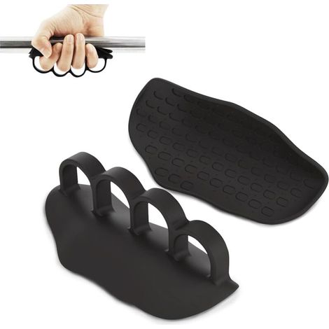 Gants Musculation Homme et Femme, Fitness Grip Pads Antidérapant, Protege Poignées Musculation en Silicone, Gants de Gymnastique d'Entraînement, Gant de Fitness pour Traction, Haltérophilie (1/5)