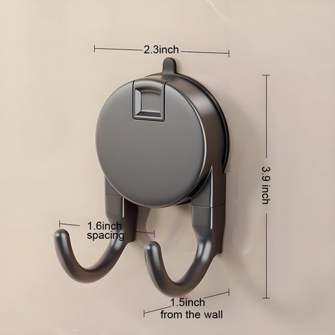 Saugnapfhaken – 4er-Set robuste Saugnapfhaken – Bohrfreie Montage ohne Bohren. Geeignet für Badezimmer, Küchen, Glas-, Fliesen- und Metalloberflächen, z. B. für Handtücher, Schlüssel und mehr. (1/5)