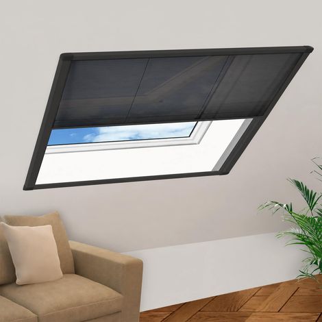 148666 vidaXL Plisse Insect Screen for Windows Aluminium Anthracite 120x120cm (1/5)