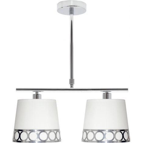 Dalia Lampe 2xe14 weiß/silber regx40x16 cm