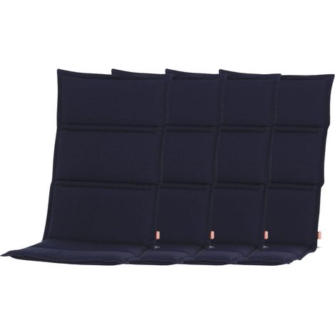 4er-Set Sesselauflage Centauri dunkelblau 120x48x3cm Sitzkissen Stuhlkissen (1/5)