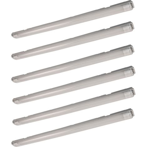 Set di 6 soffitti a LED, vasche, luci, tubi, officine, uffici, capannoni industriali, lampade