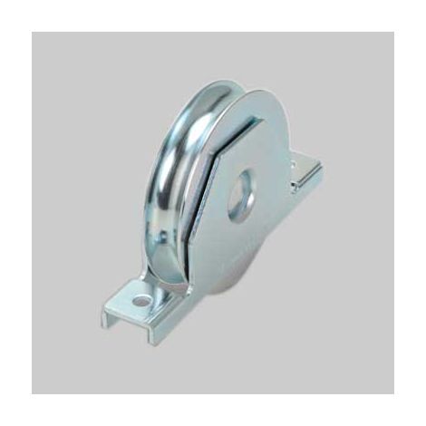 ruota con supporto interno per cancelli gola tonda 100 mm