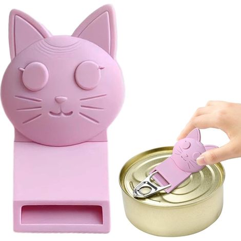 Ouvre-boîte manuel Outil d'ouverture en forme de chat imprimé 3D (1/5)
