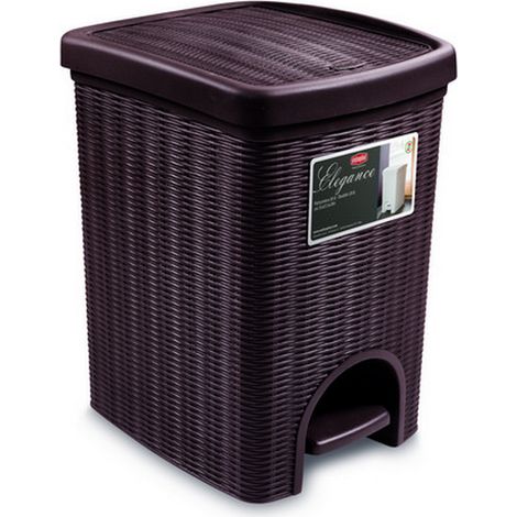 1PZ PATTUMIERA BAGNO ELEGANCE Lt.20 - cm. 31x27,5x39 h col. Tortora
