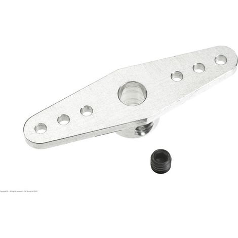 Revtec - Aluminium Steering Arm - Double - Short - Shaft Dia. 4mm - 1 pc