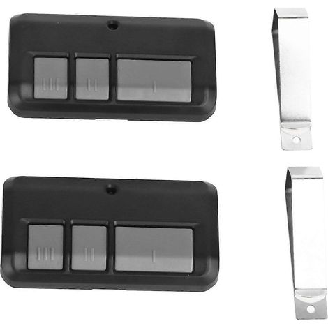 2er-Pack Garagentoröffner mit Clips und 3-Tasten-Fernbedienung für Chamberlain (Ersatz für 893)