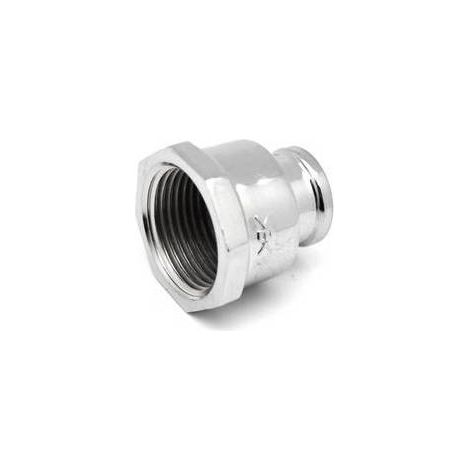 MANCHON RÉDUIT DROIT FF EN LAITON CHROMÉ IBP Dimensions : 3/4" x 1/2" - CONF