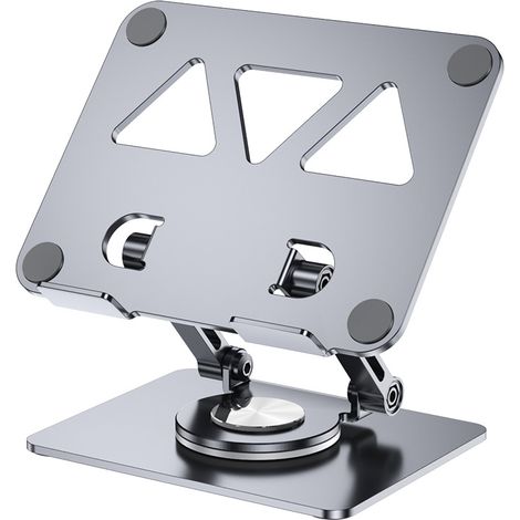 Support de tablette, rotation à 360 degrés, adapté aux smartphones, tablettes et ordinateurs portables, structure en acier au carbone, pliable