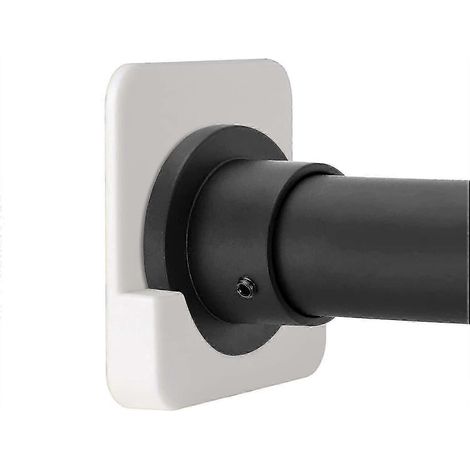 Supports de tension adhésifs pour tringle à rideau de douche - Sans perçage - Fixation par collage - Lot de 2 (1/5)