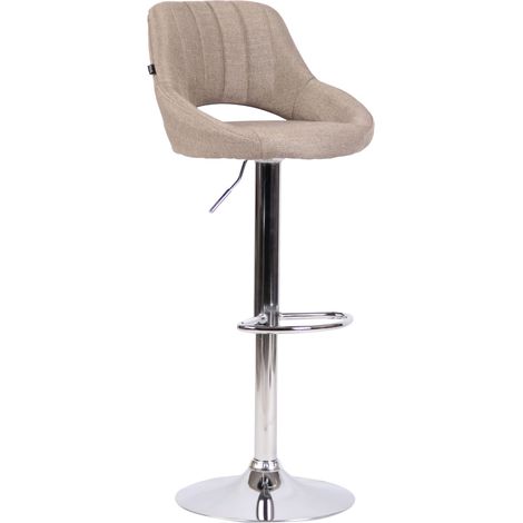 Sgabello Milet Tessuto Tortora cromo