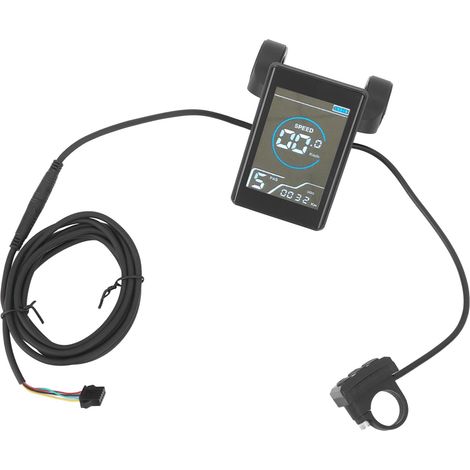 Écran LCD pour vélo électrique ABS étanche, multifonction, couleur, avec connecteur à cinq broches pour compteur, pour la modification de vélos et scooters. (1/5)