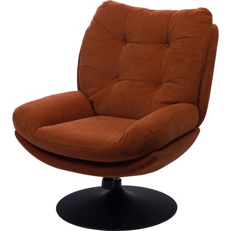 Fauteuil club pivotant gris foncé – Tissu résistant – Mécanisme 360° – Design moderne pour salon et bureau – Amadeus (1/5)