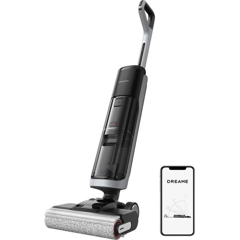 Dreame – Aspirateur laveur sec et humide 18 kPa – Portée à plat 180° – Lavage à l'eau chaude 60 °C – Séchage rapide 5 min – Distribution automatique de solution