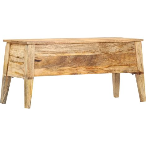 Boîte de rangement 99x35x48 Bois de manguier solide (1/5)