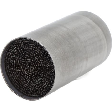 Pot d'échappement moto catalyseur inox avant milieu silencieux universel 53x100mm/2.08x3.93in (1/5)