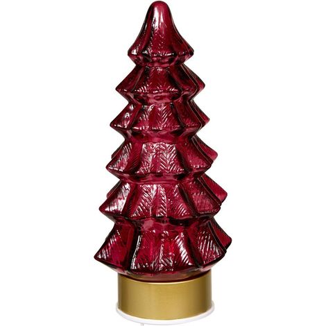 Albero di natale luminoso a led in vetro multicolore, altezza 29 cm - Atmosphera créateur d'intérieur (1/5)