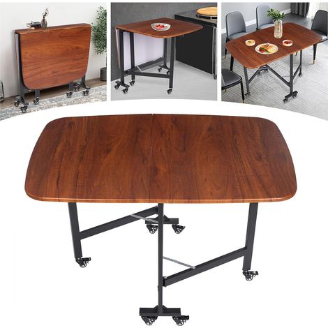 Triple Repliable, Table Mobile pour la Maison avec Six Roues, Poussée de 100 Kg, Table de 120 X 80 Cm, TableMultifonction (1/5)