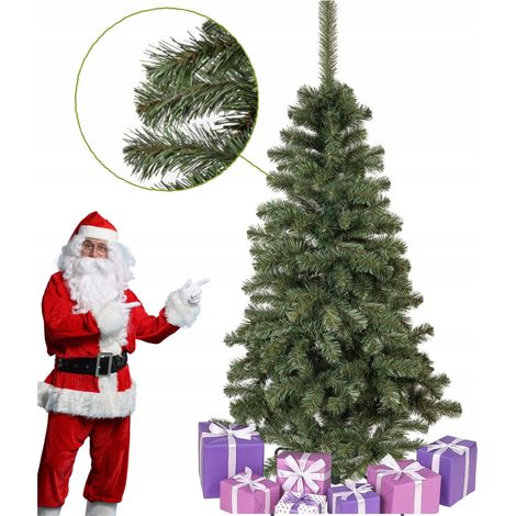 ALBERO DI NATALE ARTIFICIALE ABETE DEL CAUCASICO 180 CM BELLISSIMO SUPPORTO IN METALLO DENSO VERDE (1/5)