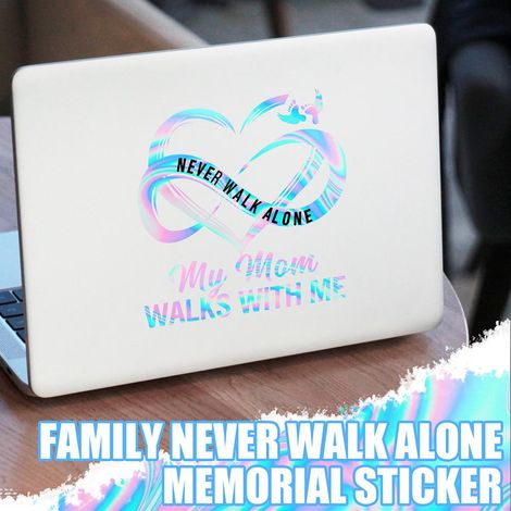 Set mit „Never Walk Alone“-Aufklebern für Familie, Autos, Gepäck, Laptops, Kühlschränke, Motorräder und Skateboards. (1/5)