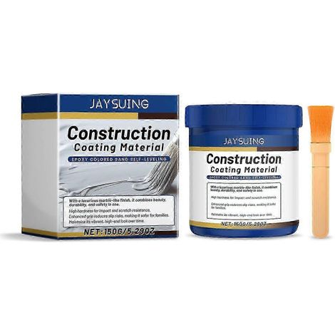 Peinture époxy grise à base d'eau pour sols, revêtement imperméable, résistant aux fissures et à l'usure, durable, longue durée, séchage rapide. (1/5)
