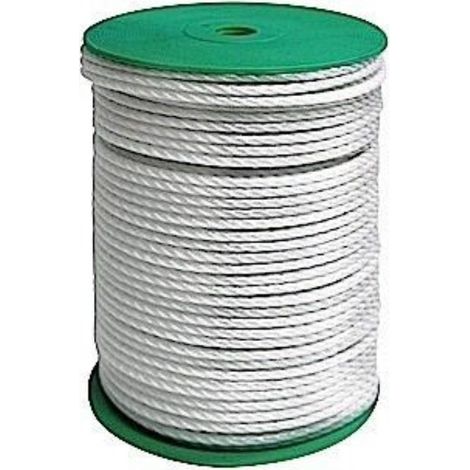 FPLUS cuerda plastif.5mm.blanca x100 mts. , COMPOSICIÓN. Monofilamentos de polietileno torcidos a 3 cabos. Recubiertos en su totalidad por P.V.C.
CARACTERÍSTICAS. Cuerda de fibra