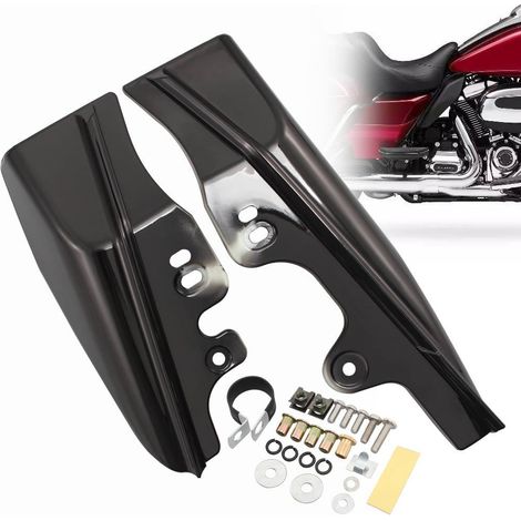 Cache décoratif de modification pour moto, plaque d'isolation thermique pour panneaux latéraux gauche et droit du moteur, compatible avec Harley Glide 01-08 (1/5)