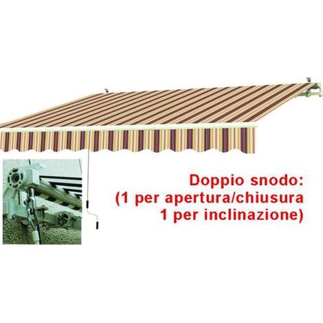Tenda da Sole Avvolgibile Blinky 395X250 Bianco/Rosso (1/4)