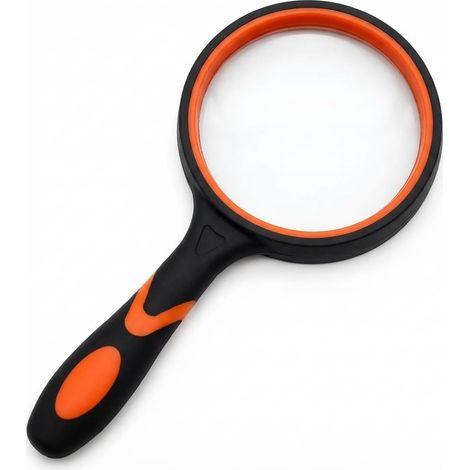 soleado Loupe Enfant Haute Définition - Lentille Verre Anti-Rayures, Manche en Caoutchouc Antidérapant, Loupe de Lecture et d'Exploration Nature pour Petits Aventuriers 65mm (1/5)