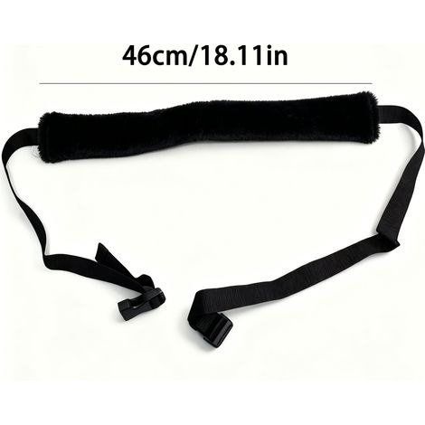 Bandoulière ajustable pour soutien de tête de voyage et masque pour les yeux, taille unique, bandeau de repos portable pour avion ou train en polyester, l'oreiller n'est pas inclus, couleur bleue