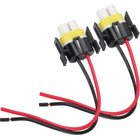 Connecteur Céramique Femelle H11 2 Broches pour Câblage 12-24V, Pièce de Remplacement de Prise (1/5)