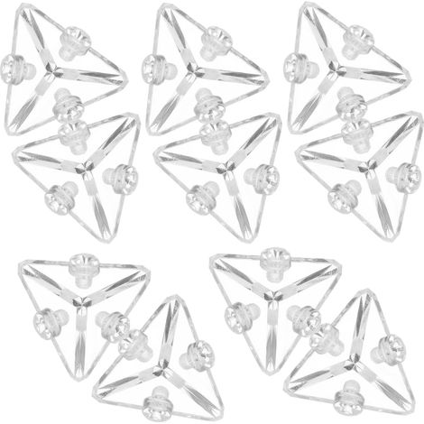 Lot De 10 Équerres D'Angle En Acrylique Transparent Avec Vis - Supports D'Angle Pour Boîte À Bijoux Et Meubles - Accessoires De Fixation Stables Pour Bricolage Et Étagères (1/5)