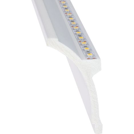 – Moulure Flame 2m pour ruban LED – Polymère haute densité – Largeur 18mm – Éclairage décoratif indirect – Installation facile (1/5)