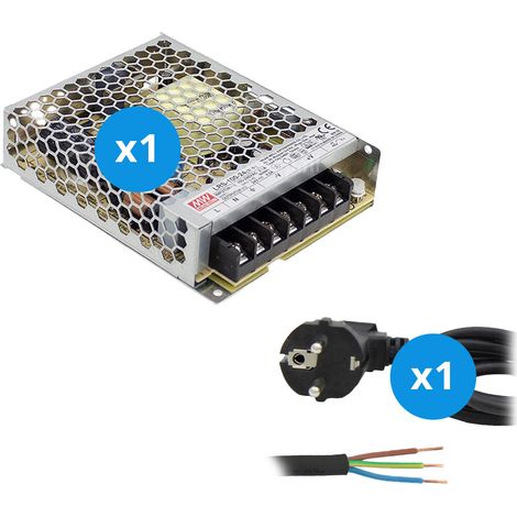 Mean Well Driver  LRS10024  IP20  24V  100W + Câble