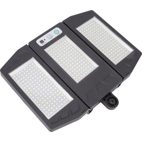 Lampadaire solaire avec détecteur de présence, 3000 lm, étanche IP65, 384 LED, pour jardin, trottoir et cour. (1/5)
