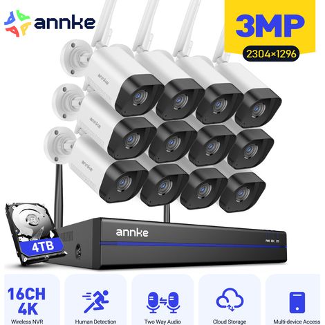 ANNKE 3MP 16CH WiFi Surveillance Camera Smart Human Detection Night Vision 4TB (1/5)