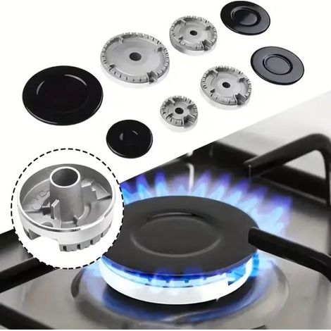 Set di coperture per piano cottura a gas – 4 o 8 pezzi – Coperture di ricambio per piano cottura in varie misure – Adatte a piani cottura a gas (1/4)