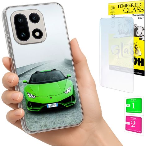 Custodia per OnePlus 15, cover posteriore con vetro 9H. (1/5)