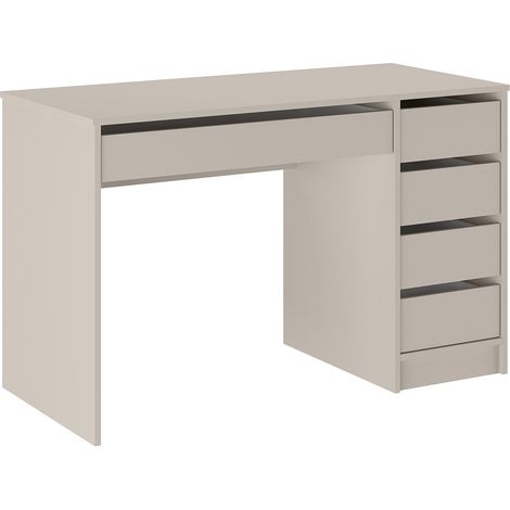 Scrivania con 5 cassetti Beige - JENEMI