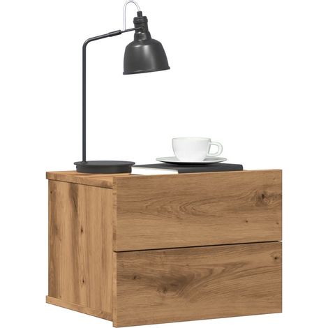 vidaXL Wall-mounted Bedside Cabinets 2 pcs Artisan Oak 40x32x30 cm (1/5)