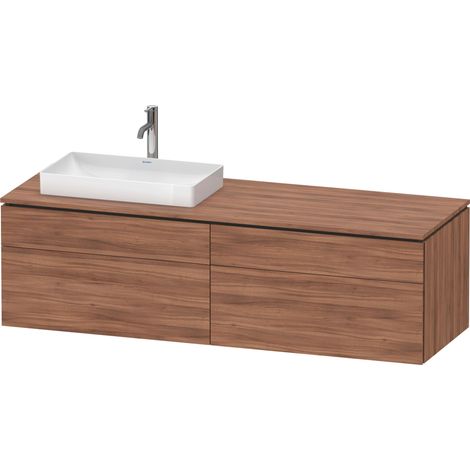 Duravit L-Cube Meuble sous-lavabo en console suspendu, avec plan
