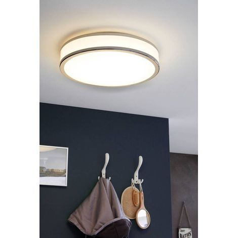 Plafoniera Moderna Palermo 2 Acciaio Bianco Luce Led Integrato 15,6W (1/5)