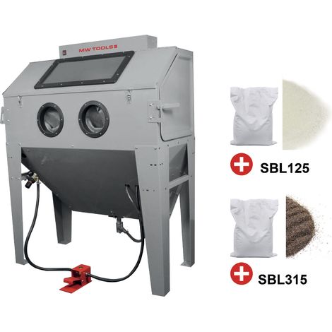 PACK Cabine de sablage 420 L avec 25 kg de microbilles de verre et 25 kg de corindon brun MW Tools CAT420SET (1/5)