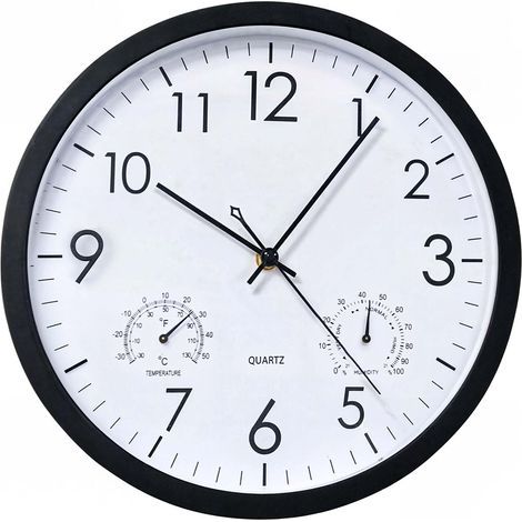 Horloge Murale Moderne Minimaliste en Bois (Blanc, 30 cm) (1/5)