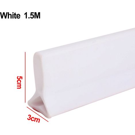 Barrage D Eau En Silicone - Hauteur 5 Cm - Pour Douche Sans Rebord Et Séparation Humide/Sec - Longueur 150 Cm (1/5)