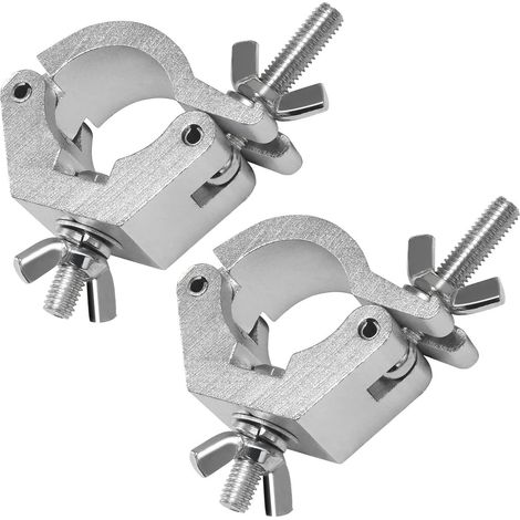 Lot de 2 Pinces Crochet Lumière - Acier Robuste - Fixation Sécurisée 29-35mm - Support Truss Scène DJ - Charge 50kg (1/5)